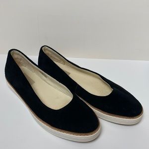 UGG black soft suede slip one size 9
